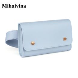 Waist Bags Mihaivina Fashion Women Bag PU Leather Pack For Female Girl Travel Belt est Fanny Chest Handbag 230829