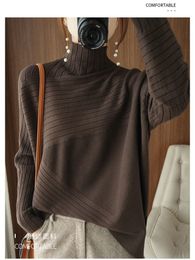 Women s Sweaters Autumn Winter Women Sweater Turtleneck Cashmere Knitted Pullover Fashion Keep Warm Loose Tops 230829