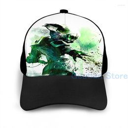 Ball Caps Fashion Guild Wars 2 - Necromancer Basketball Cap Men Women Graphic Print Black Unisex Adult Hat