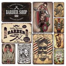 Metal Painting Vintage Styles Barber Shop Metal Poster Tin Sign Retro Man Cave Home Decor Plates Personalised Barber Shop Decor Accessories x0829