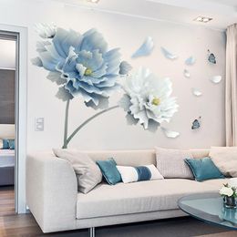 Wall Stickers Flower Living Room Background Bedroom Decoration Wallpaper Selfadhesive 230829
