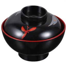 Bowls Miso Bowl Small Soup Compact Traditional Japanese Multi-function Rice Kitchen Restaurant Lidded