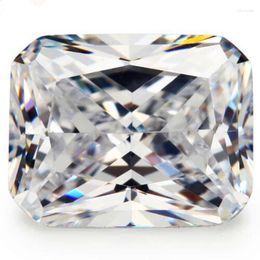 Loose Gemstones Unheated 9.90 Cts Natural Mined 10mmx12mm Sri-Lanka White Sapphire Rectangle Cut VVS Gem