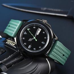 Wristwatches 39mm Sapphire Glass Black Ceramic Series NH36 Movement Rubber Watchband Automatic Mechanical Watch 100m Waterproof