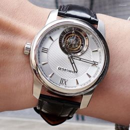 Wristwatches Oblvlo For Mens Watches True Tourbillon Skeleton Mechanical Automatic Wristwatch Sapphire 10atm Waterproof Luminous Reloj