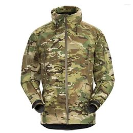 Hunting Jackets MultiCamo Tactical Combat Hard Shell Coat Windbreakers Ultra-light Waterproof Windproof Insulated Hooded Multi-pocket Jacket