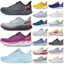 2023 Hoka One Clifton 9 Athletic Running Shoes Bondi 8 Carbono X 2 Sneakers Absorção de Choque Road Moda Mens Mulheres Top Designer Mulheres Homens Tamanho 36-45