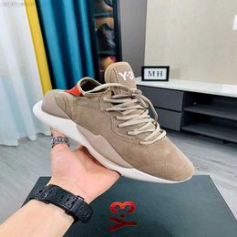 MMY 2023S Y3 Kaiwa Designer Laufschuhe Männer Frauen Echtes Leder Y3 Trace Khaki Schwarz Weiß Grün Wolf Grau Sneakers Trainer Outdoor-Sport Schiffsgröße 36-45