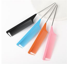 Profession Pointed Tail Hair Comb Anti-static Hair Dye Brush Barber Steel Needle Comb Salon Hairdresser Barber Accessory