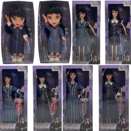 Action Toy Figures Wednesday Addams Bjd Jointed Doll Remove Joints Fashion Dolls With Full Set Clothes Dress Up Girl Figure Toy Kids Gifts 230828