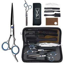 Scissors Shears Professional Hairdressing Haircut Scissors 6 Inch 440C Barber Shop Hairdresser's Cutting Thinning Tools High Quality Salon Set x0829