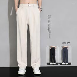 Men's Suits Formal Suit Pants Men Casual Solid Wide Leg Business Trousers For Male Straight Fashion Streetwear Oversize Korea Clothing