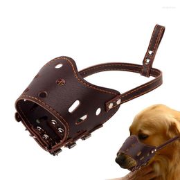 Dog Collars Leather Muzzle Anti Biting Barking Chewing Breathable And Comfortable Suitable For Most Dogs Pet Training Store