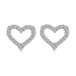 Korean Fashion Love Heart Stud Earrings for Women Luxury Diamond Sweet Designer Earings Earring Ear Rings Jewellery Wholesale