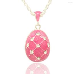 Pendant Necklaces Suitable For All Brands Of Pink Russian Egg Necklace Production Women's Handmade Jewellery