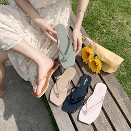 Slippers Comemore Sandals Summer Woman 2023 Fashion Ladies Korean Flat Flip-flops Female Simple Beach Chinelos Slipper 40