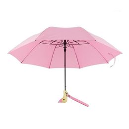 Umbrellas Duck Head With Wooden Handle Umbrella Personality Black Plastic Yang Er 2 Fold Sunsn1 Drop Delivery Home Garden Household Su Dh2Gy