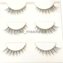 False Eyelashes NEW 3D Mink Lashes Natural short Full Strip Lashes Transparent terrier Short Mink Lashes Style False Eyelashes x0830