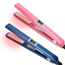 Hair Straighteners Ultrasonic Infrared Straightener Cold Wave Straighten Curling Iron Care Does Not Heat Up With LCD Display 230829