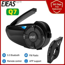 EJEAS Q7 Quick7 Bluetooth 5.1 Quickly Pair Waterproof Motorcycle Intercom Helmet Headset Up to 7 Riders Wireless Interphone Q230830