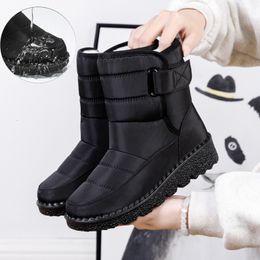 Boots Waterproof Boots for Women Casual Winter Women Ankle Boots Warm Plush Soft Platform Snow Boots Slip on Cotton Padded Shoes 230830