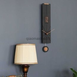 Wall Clocks Large Pendulum Wall Clock Interior for Living Room Home Design Nordic Decorated Flip Clocks Modern Watch Table Size Decor HKD230830