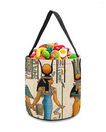 Storage Bags Egyptian Pharaonic Culture Basket Candy Bucket Portable Home Bag Hamper For Kids Toys Party Decoration Supplies