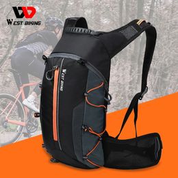 Panniers Bags WEST BIKING 10L Breathable Cycling Backpack Waterproof Ultralight Folding Bicycle Bag Outdoor Climbing Travel Hiking Cycling Bag 230829