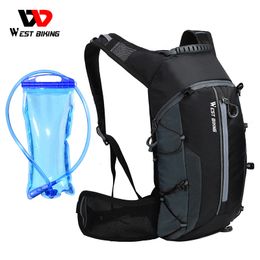 Panniers Bags WEST BIKING Bicycle Bag Water Bag 10L Portable Waterproof Sports Bag MTB Road Bike Cycling Hiking Climbing Hydration Backpack 230829