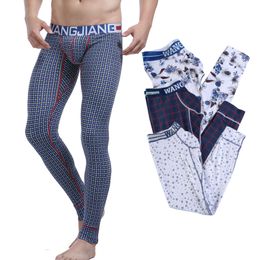 Men s Thermal Underwear WJ Brand Men Long Johns Mens Warm Pants Thin Elastic Line of Fashion Cotton Print Sexy Tight Legging 230830