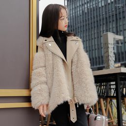 Down Coat Girls Winter Fur Jackets 8 10 Years Fashion Faux Cotton-padded Thicken Warm Kids Teen Cool Outerwear