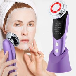 Face Care Devices 7 in 1 RF EMS Microcurrent Beauty Device Face Lifting Machine Skin Rejuvenation Anti Wrinkle Face Cleaning Vibration Massager 230829