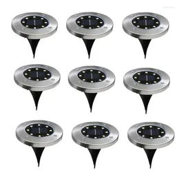 Solar Light Lawn Outdoor Under Pathway Lamp Yard Garden Buried Ground Lights Floor Waterproof Spot Led 8/16