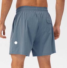 Thin and dry quicklyLL lemons Men Yoga Sports Short Quick Dry Shorts With Back Pocket Mobile Phone Casual Running Gym Jogger Pant lu-lu Thin and dry quickly