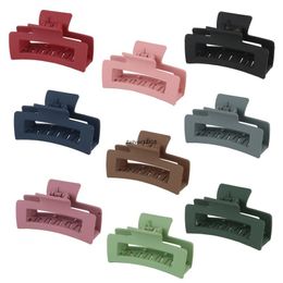 Large Rectangle Hair Claw Clips Matte Square Hair Clip for Women Thick Hair Strong Hold Jaw Clip Big Non-slip Hair Accessory