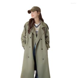 Women's Trench Coats Spring 2023 Outerwear Windbreaker Women Down Long Clothing Korea Stylish Plus Size
