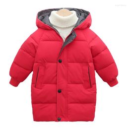 Down Coat Winter Children's Boys Girl Cotton Padded Parka Thicken Warm Long Jackets Toddler Kids Outerwear Snowsuit Clothes