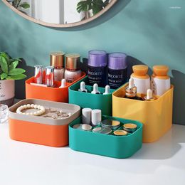 Storage Boxes Stackable Cosmetic Organizer Box Plastic Desktop Sundries Container Makeup Holder Jewelry