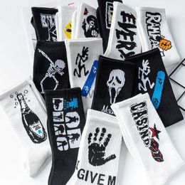 Others Apparel Ins Style Basketball Men Socks Cotton Hiphop Female Sports Socks High Quality Harajuku Cool Funny Socks For Men And Women Socks J230830