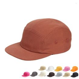 Ball Caps Fashion Cotton 5 Panel Pure Color Baseball Cap Czapka Snapback Bone Skateboard Hip Hop Black White Women Hat