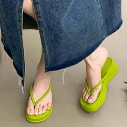 Slippers 2023 Summer Women Clip Toe Platform Shoes Dress Designer Sandals Flip Flops Party Ladies Beach Slides Zapatillas