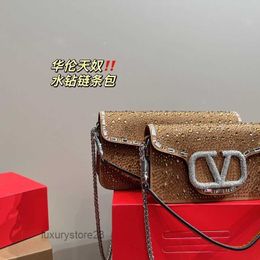 Valentines VT V-buckle Square v Purse Women's Luxury Bags Bag Diamond Lady Small High Evening Value Chain Handheld Shoulder Crossbody Grade Light Rku6