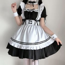 Theme Costume Black Cute Lolita Maid Costumes Girls Women Lovely Maid Cosplay Costume Animation Show Japanese Outfit Dress Clothes 230830