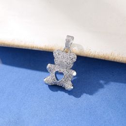 CZ Micro Pave Heart Heart Charm Charm Stharm Flendant for Necklace Making