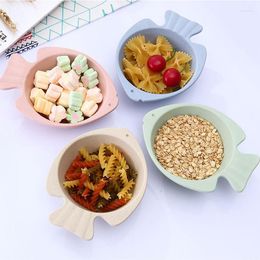 Bowls Rice Bowl Strong And Firm Wheat Straw Tableware Set Smooth Round Household Supplementary Kitchen