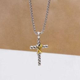 Designer DY Necklace Luxury Top Cross Double X Button Line Pendant Classic High-end fashion quality Valentine's Day romantic gift Necklace Accessories Jewellery