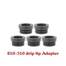 1Pcs 810 To 510 Drip Tip Adapter POM Tank Accessory Straw Joint Black