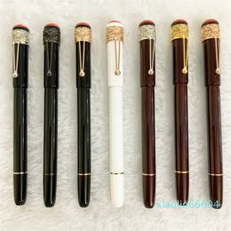 wholesale High quality Luxury Ballpoint Pen Black - red metal spider Nib Clip fine office school stationery fashion calligraphy classic ink