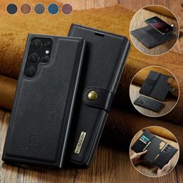 Detachable Leather Wallet Phone Cases For Samsung galaxy S7 S8 S9 S10 S20 S21 FE S22 Plus S23 Ultra