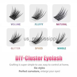 False Eyelashes MASSCAKU Clusters Eyelash Extensions 72 Volume Premade Fans Russian Lashes DIY Dovetail Segmented False Lash Extension x0830